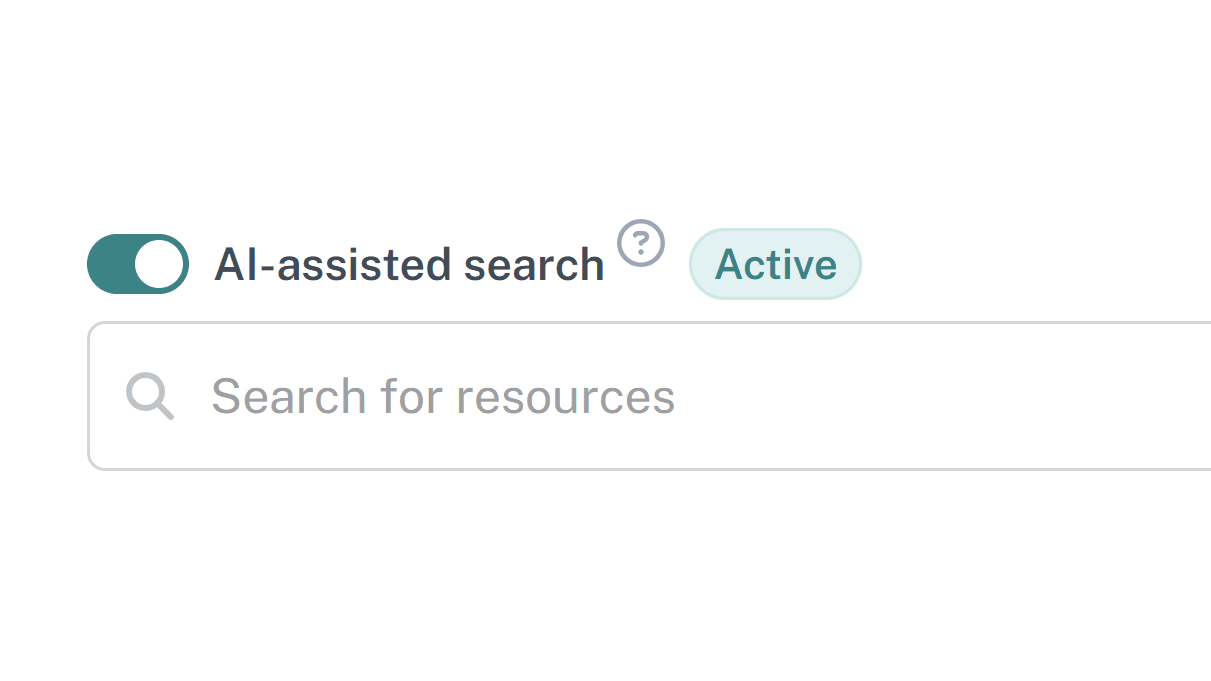 Image of AI-Assisted Search toggle